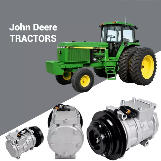 RE55422 Penggantian aftermarket kompresor A/C John Deere untuk pasokan suku cadang peralatan grosir