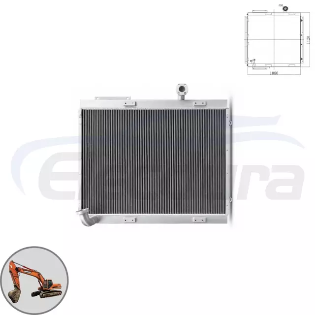 Doosan DH420-7 hydraulische oliekoeler 13F52000 groothandelsleverancier - premium aftermarket-vervanging voor S420LC-V S470LC-V graafmachines bulkorderdistributeur OEM-montage.