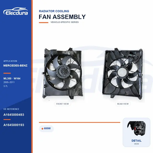 Sestava ventil&aacute;toru chladiče pro Mercedes-Benz W164 600W A1645000493 Bulk Supply