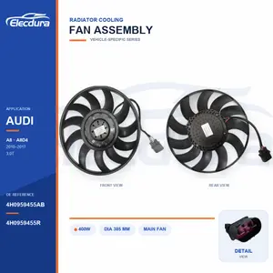 ラジエーター冷却ファン アウディ A8 D4 400W 4H0959455AB バルク供給