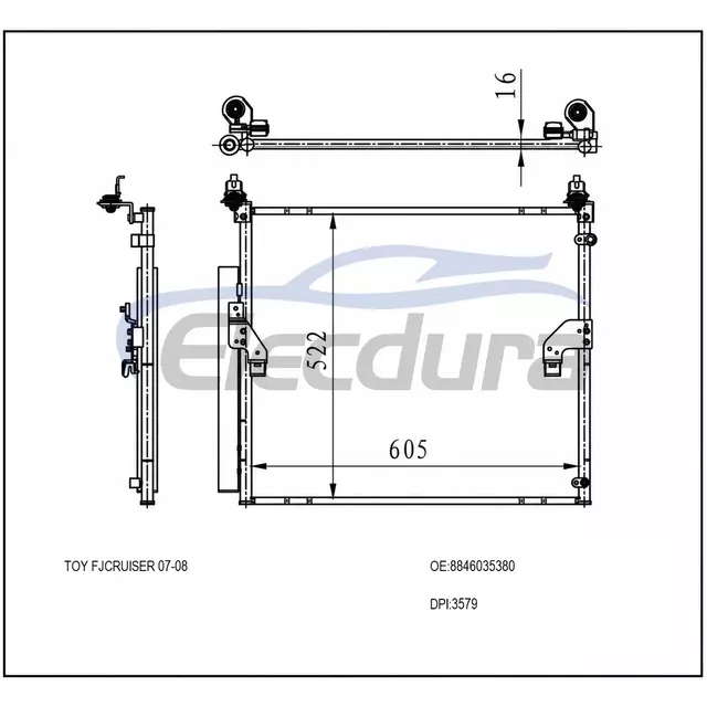 8846035380 Toyota Fj-Cruiser 2007-2008 Kondenz&aacute;tor klimatizace