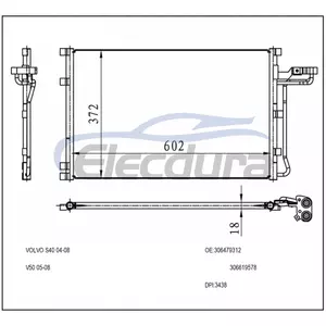 31418515 Volvo S40 2004–2008 Klimakondensator
