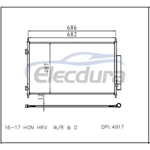 80110T7WA01 Honda Hrv 2016-2017 airco condensor