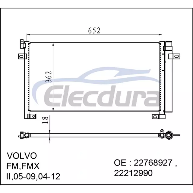 22768927 Condensatore aria condizionata Volvo Fm 2005-2009
