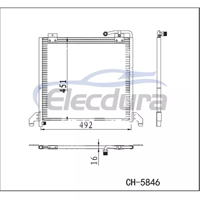 4635000654 Condensatore aria condizionata Mercedes-Benz W463 2005-2018