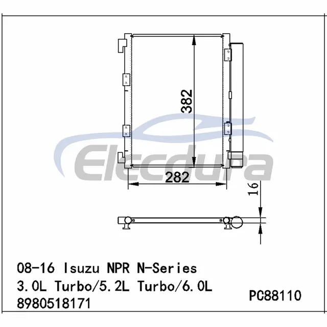 8980518171 Isuzu NPR 2008-2016 Condensator A/C