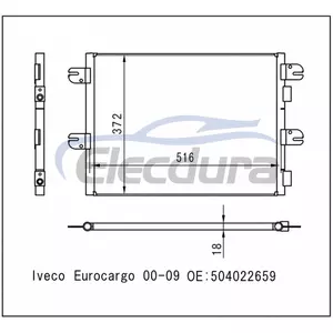 504022659 Iveco Eurocargo 2000-2009 Condensador A/C