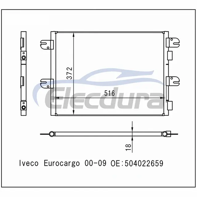 504022659 Iveco Eurocargo 2000-2009 A/C kondenz&aacute;tor