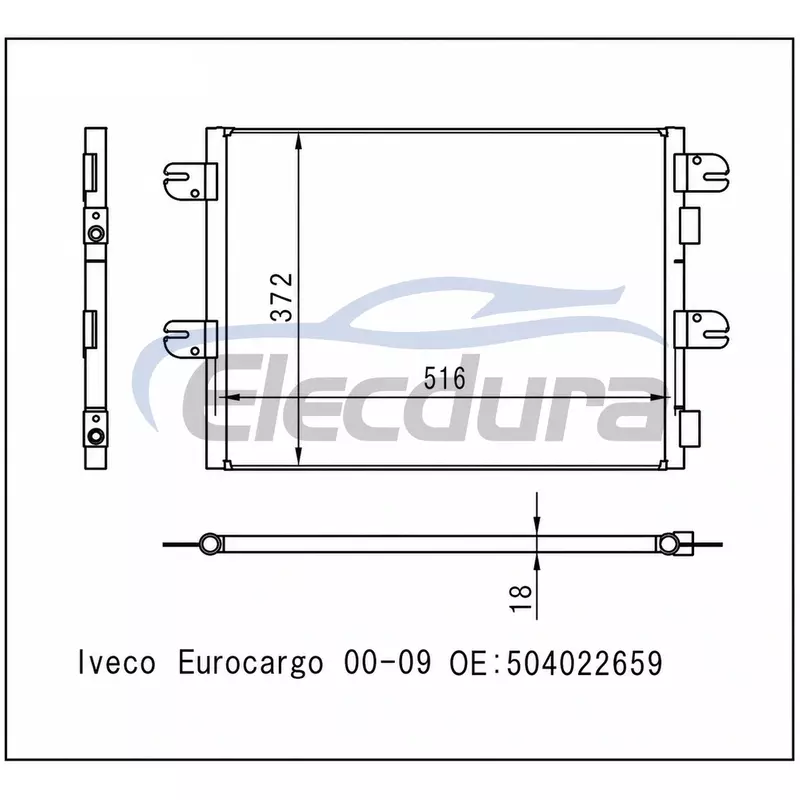 504022659 Iveco Eurocargo 2000-2009 A/C Condenser