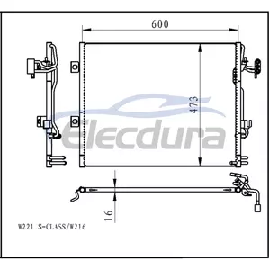 221 500 01 54 Mercedes-Benz Clasa S W221 2005+ Condensator A/C
