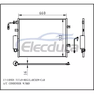92100EZ30A Nissan Titan-Regular 2017-2018 A/C-Kondensator