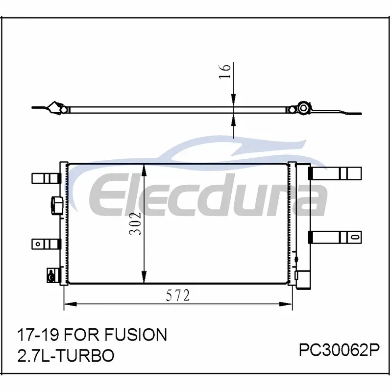 HS7Z19712B Ford Fusion 2017-2019 A/C-kondensator