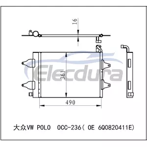 351301531 Volkswagen Polo 1995-2006 Конденсатор кондиціонера