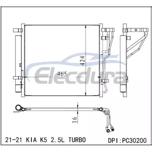 97606-L3300 Kia K5 Turbo 2021+ 2.5LA/C condensor