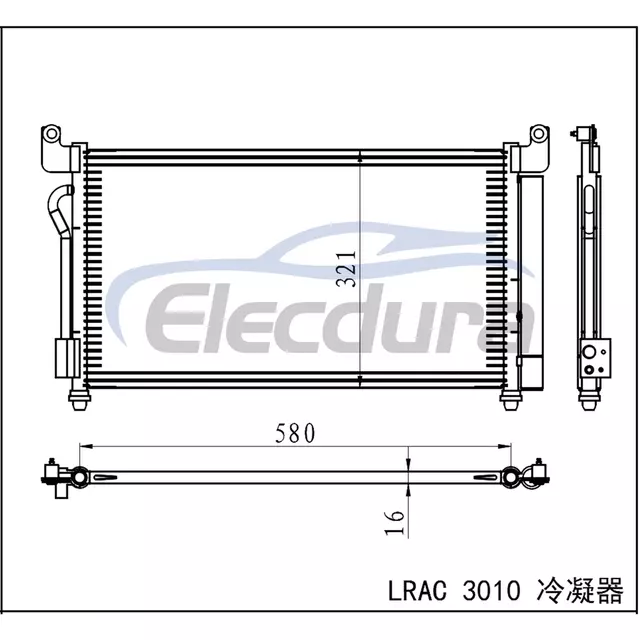 S188105010 Chery Indis S18d X1 2010+ Kondensor AC
