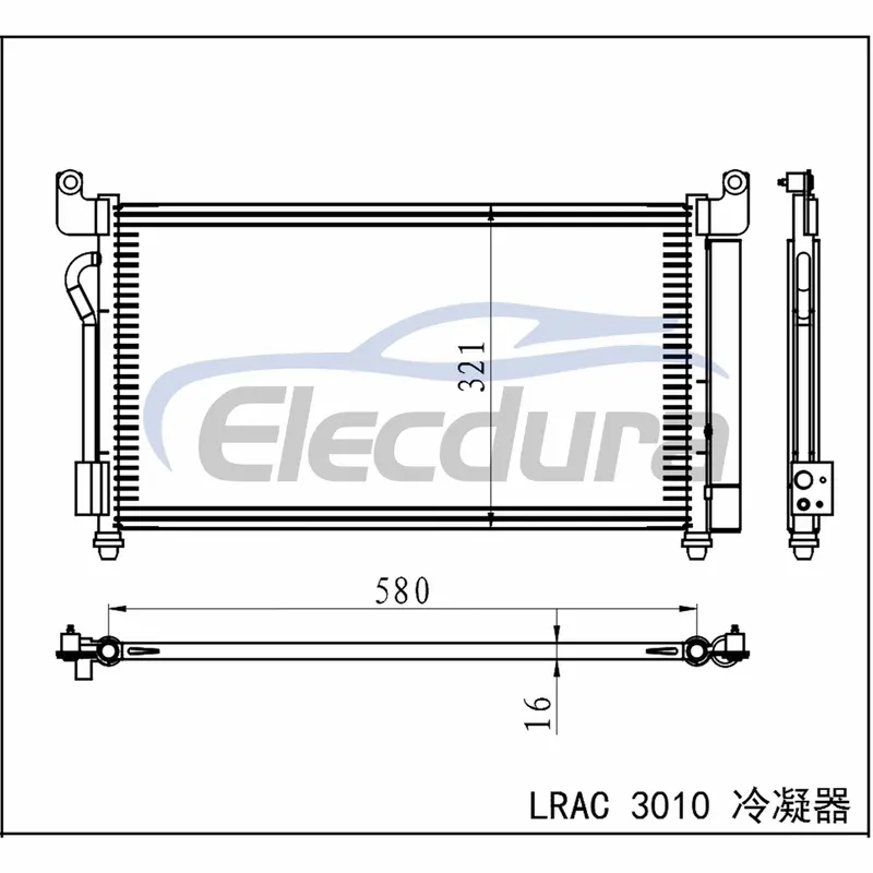S188105010 Chery Indis S18d X1 2010+ Condensador de A/C