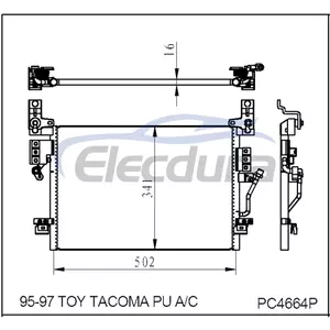 8846104020 Toyota Toy Tacoma Pu 1995-1997 aircocondensor