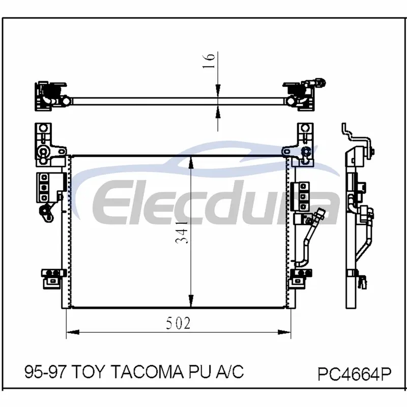 8846104020 Toyota Toy Tacoma Pu 1995-1997 A/C kondenz&aacute;tor