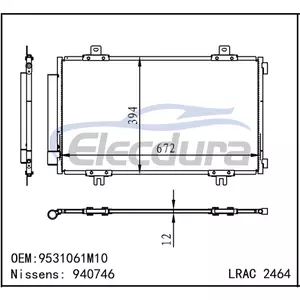 9531061M10 Suzuki Sx4 S-Cross Jy 2016+ Συμπυκνωτής A/C