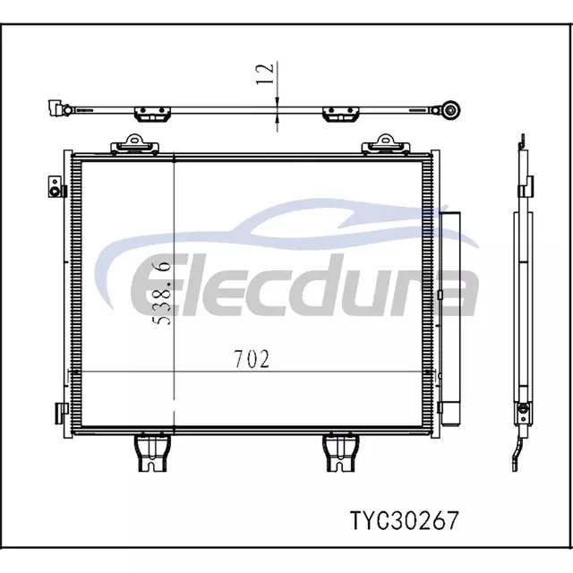 80100-T90-A01 Honda Pilot 2023-2024 Συναρμολόγηση συμπυκνωτή A/C