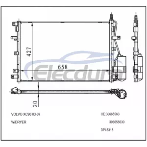 30665563 Volvo Xc90 2003-2007 A/C-Kondensator