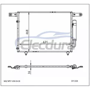 LE4761480 Klimakondensator f&uuml;r Mazda MPV Van 2004–2006