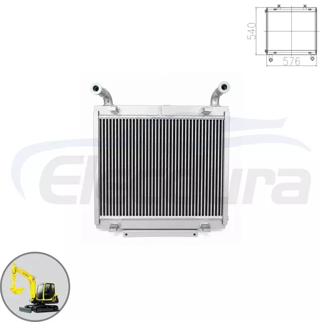Heavy-duty Hyundai R55W-7 oliekoeler 11M8-40032 B2B groothandel - hoogwaardige aftermarket hydraulische radiateur met private label-diensten voor wereldwijde importeurs.
