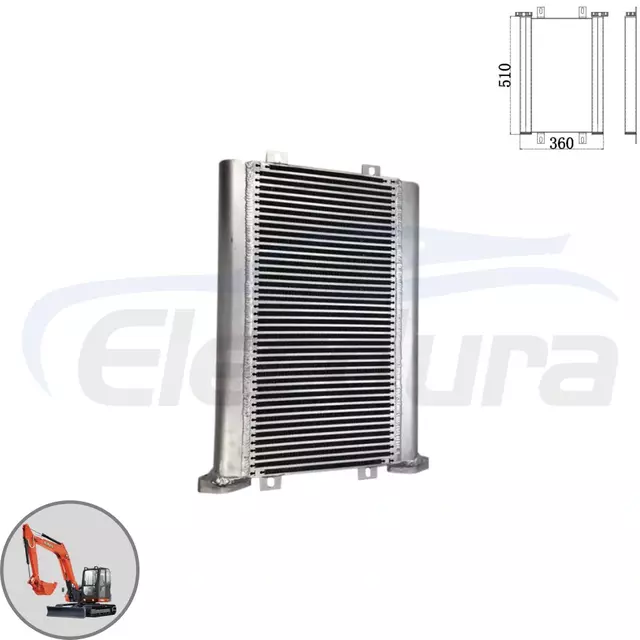 Resfriador de &oacute;leo hidr&aacute;ulico RD819-64042/RD819-64040 Kubota KX080-3, reposi&ccedil;&atilde;o no mercado de reposi&ccedil;&atilde;o para pe&ccedil;as de escavadeira