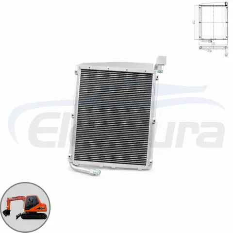 Doosan DH80 เครื่องทำความเย็นน้ำมันไฮดรอลิก 13G52000 ผู้จัดจำหน่ายขายส่ง