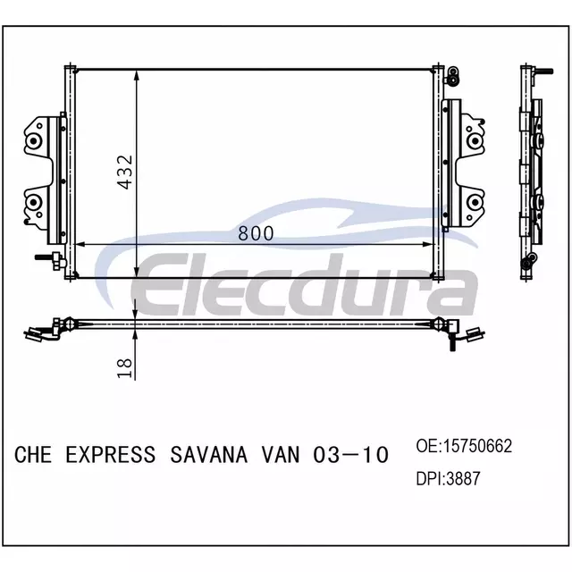 15750662 Chevrolet Express Savana Van 2003-2010 Конденсатор кондиціонера