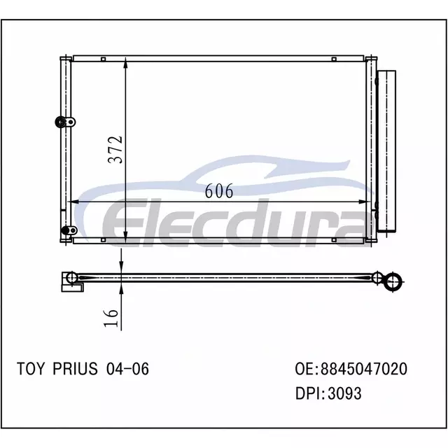 8845047020 Toyota Prius 2004-2006 Klima Kondansat&ouml;r&uuml;