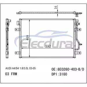 7812A160 Mitsubishi Pajero Sport 2008+ Rakitan Kondensor A/C