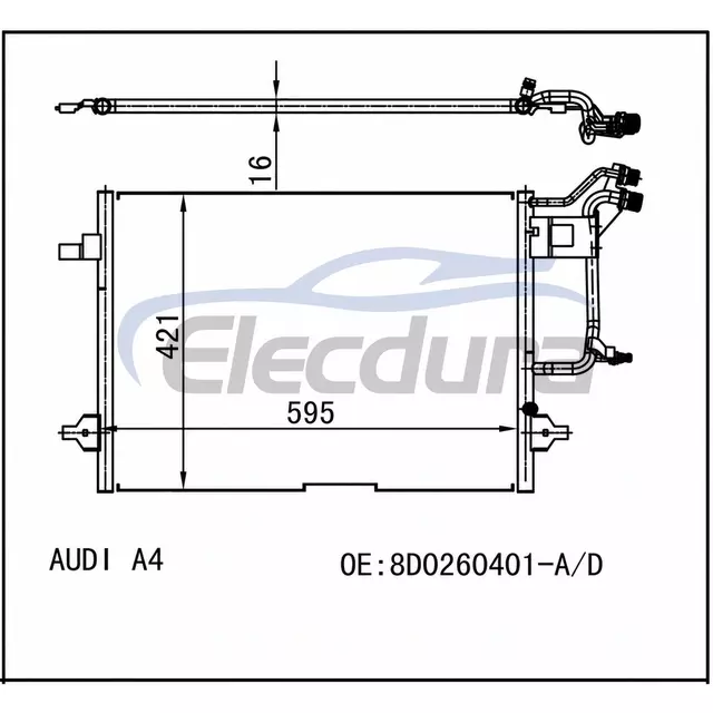 8D0260401-A/D Audi A4 1996-1997 Condensador de A/C