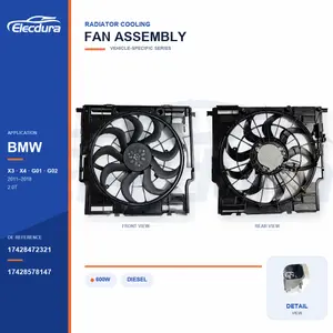 ラジエーター冷却ファンASSY BMW用 G01 / G02 600W 17428472321バルク電源