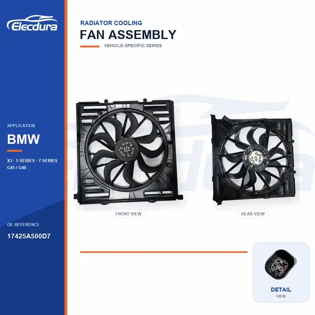 Conjunto del ventilador de refrigeraci&oacute;n del radiador para BMW G45 / G48 17425A500D7 Suministro a granel
