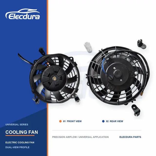 Universeel Radiateurkoelventilator 7 inch gebogen mes 120W groothandel