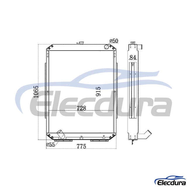 Motore serbatoio acqua 11N6-46400 Hyundai R215-7 Radiatore