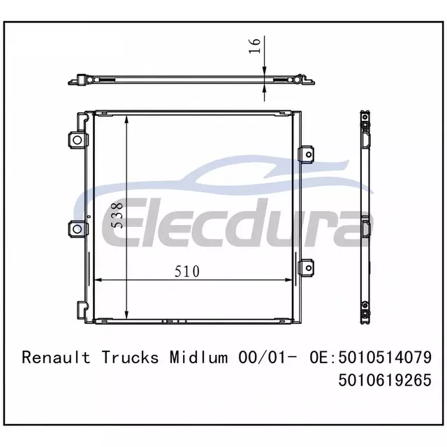 5010514079 Renault Trucks Midlum 2000-2001 A/C kondenz&aacute;tor