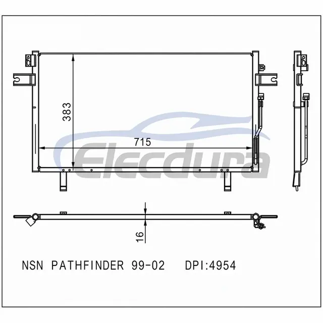 921102W110 Infiniti QX4 1998-2000 3,5 L Condensatore A/C