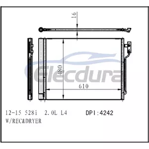 6453.7.618.770 BMW 528i (F10) 2011-2016 Kondensor AC