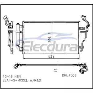 921003NF0A Klimaanlagenkondensator f&uuml;r Nissan Leaf-S-Modell 2013–2016