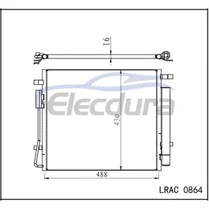 97606-N9010 Kia Sportage 2021-2024 A/C condensoreenheid 16 mm kern