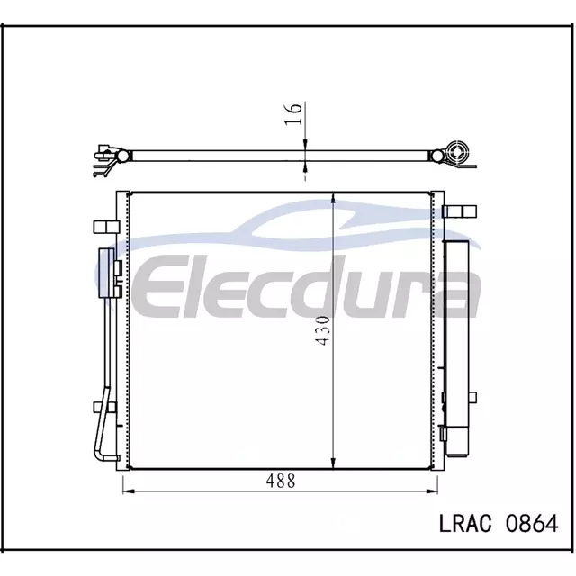 97606-N9010 Kia Sportage 2021-2024 Ansamblu condensator A/C miez de 16 mm