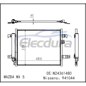 N24361480 Condensatore aria condizionata Mazda Mx-5 Miata 2016-2024