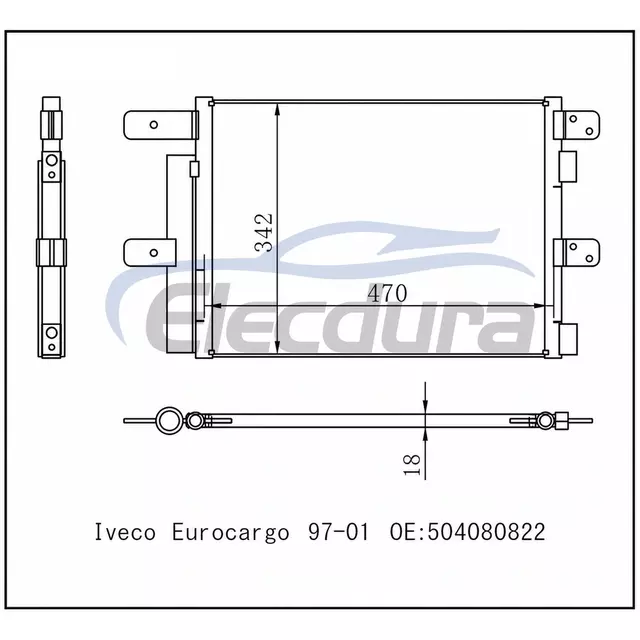 504080822 Iveco Eurocargo 1997-2001 Condensador A/C