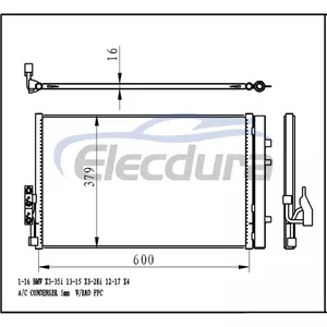 PC4127KP BMW X3 F25 2011-2018 Kondensor AC