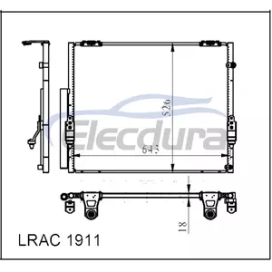 884600C100 Toyota Sequoia 2008+ Condensator A/C 18mm Miez