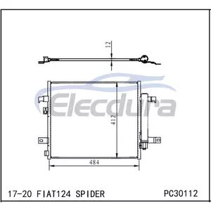 68332589AA Fiat Fiat124 Spider 2017-2020 Condensator A/C
