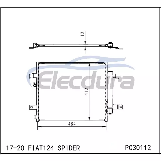 68332589AA Fiat Fiat124 Spider 2017-2020 Конденсатор кондиционера