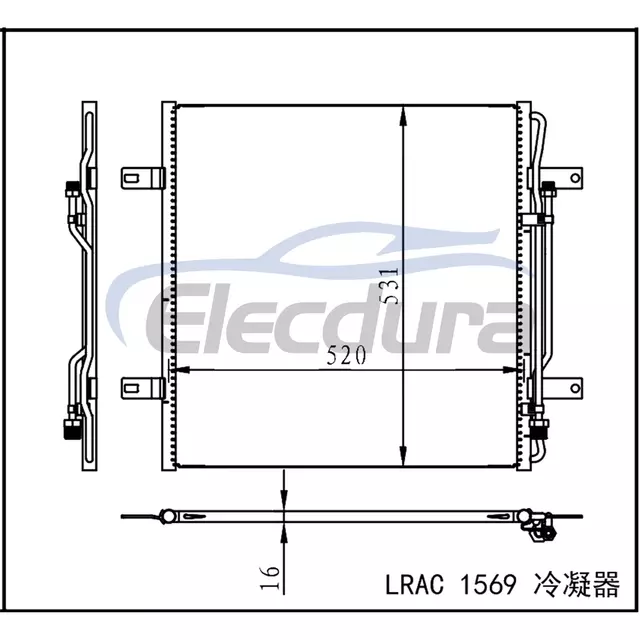 A9705000054 메르세데스 벤츠 Atego 1998-2004 A/C 콘덴서